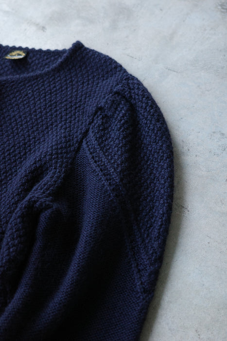 Pure wool tyrol cardigan in navy