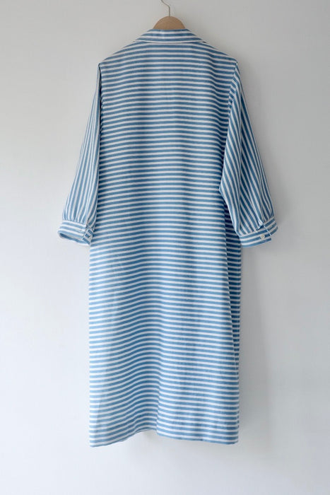 blue stripe block dresscoat