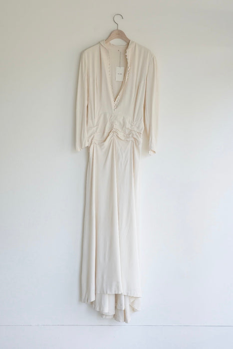 Pure ecru long dress