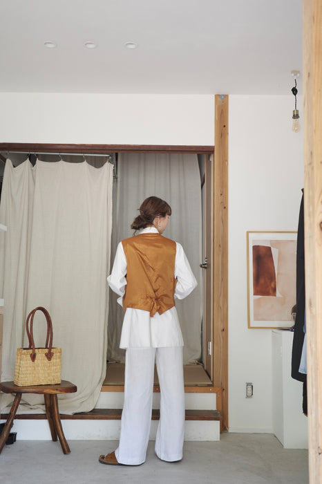 70s tailored suede vest