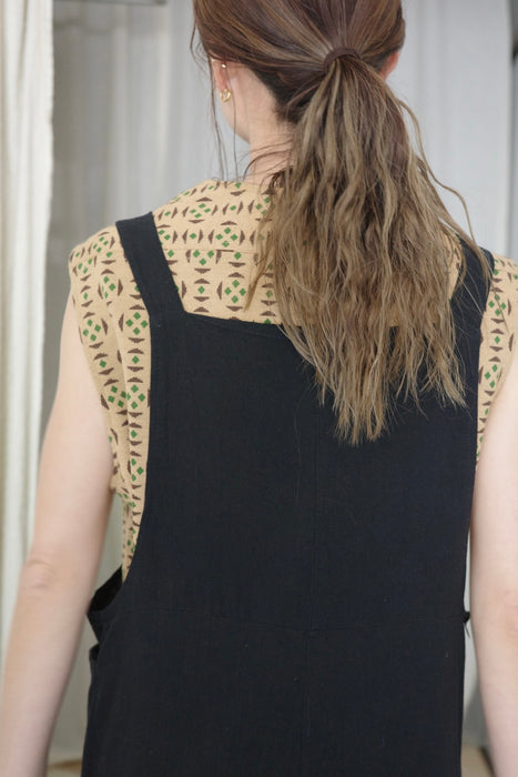 80s overalls in black
