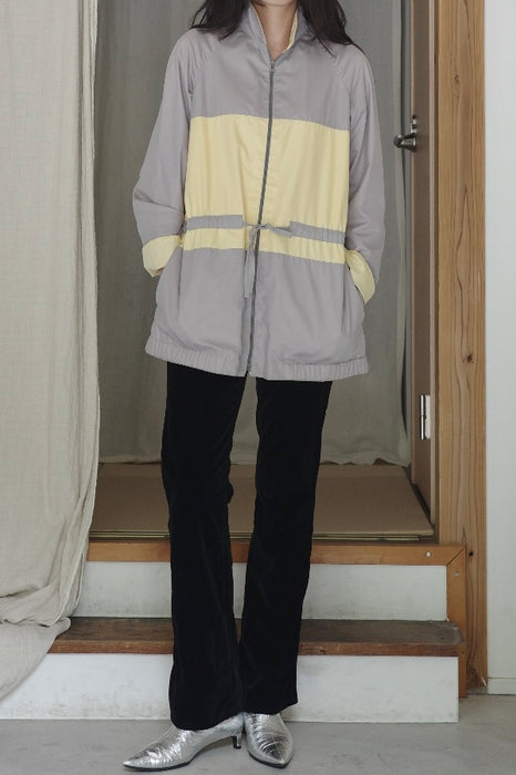 soft color block jacket