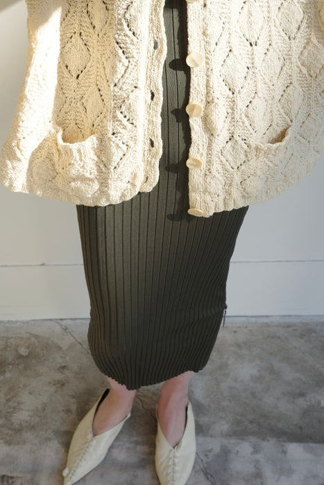 Diamond-patterned knit