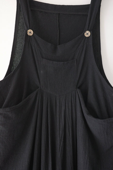 80s overalls in black