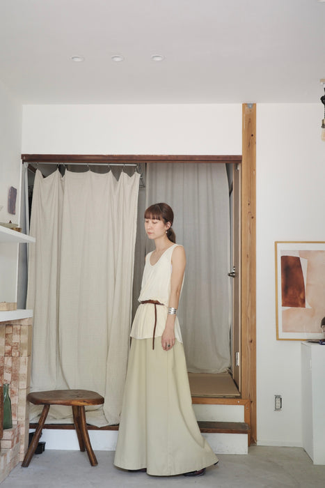 70s Wrap skirt in light sage