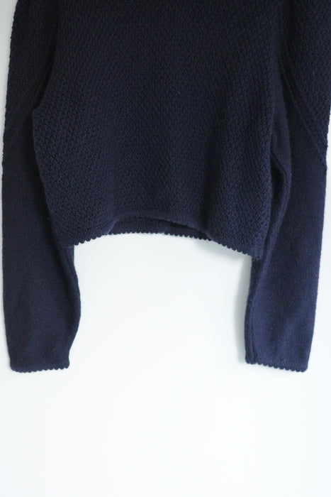 Pure wool tyrol cardigan in navy