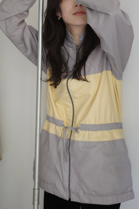 soft color block jacket