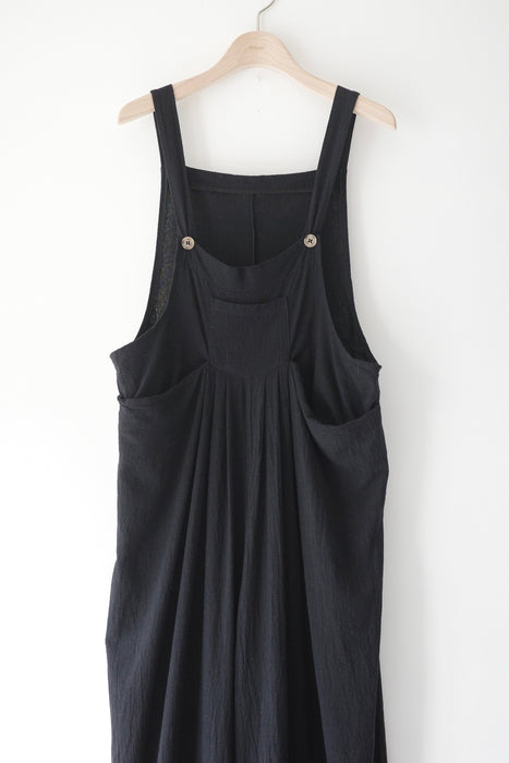 80s overalls in black