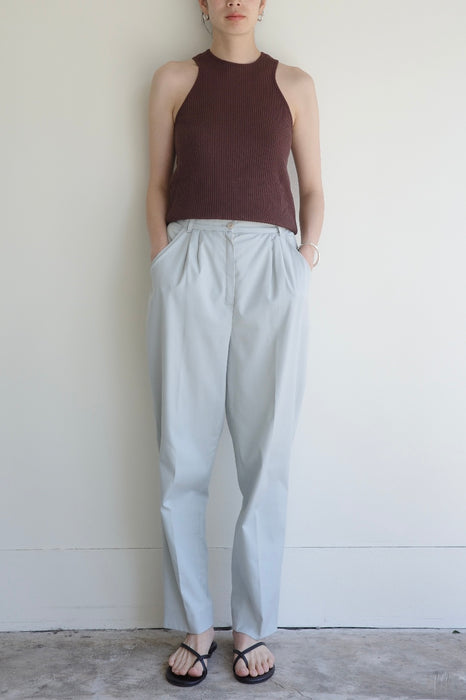 Pale blue tapered pants