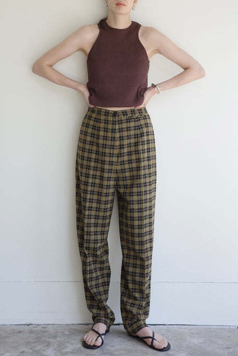 Summer plaid pants