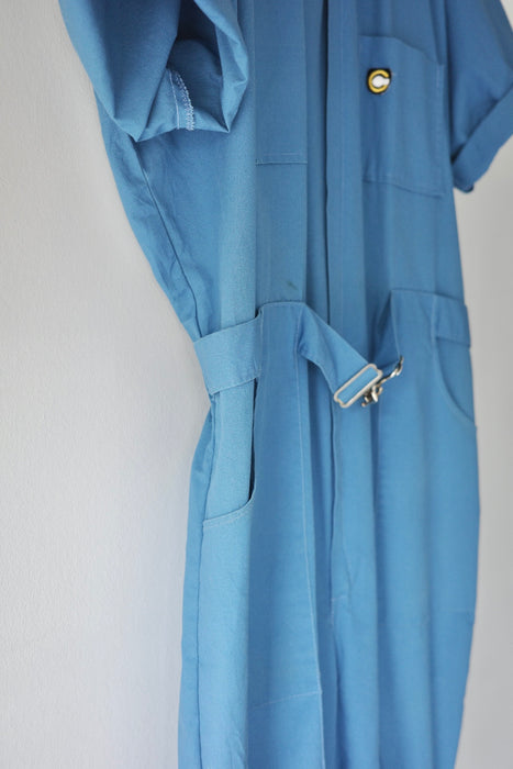 light blue work jumpsuit