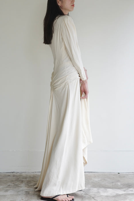 Pure ecru long dress