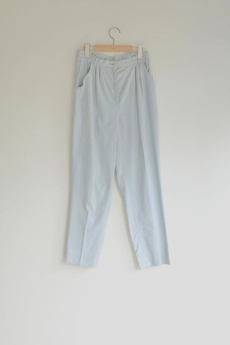 Pale blue tapered pants