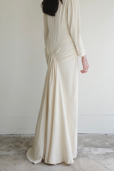 Pure ecru long dress