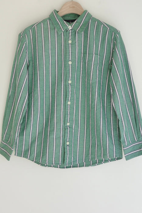 Green striped shirt