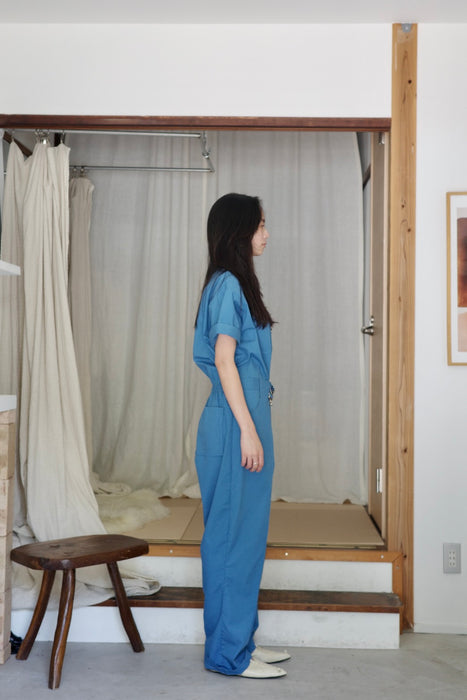 light blue work jumpsuit