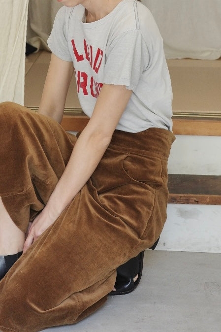 50-60s Cotton corduroy shorts in brown