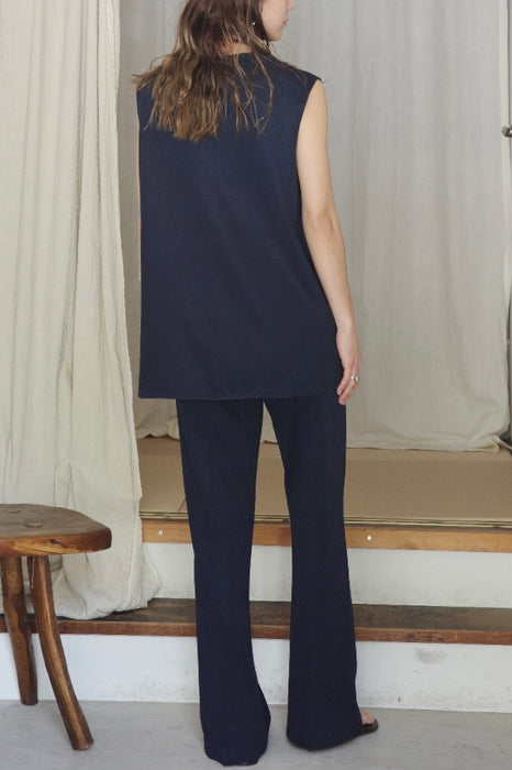 70-80s navy two-piece