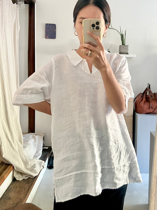80s Asolo linen blouse in white