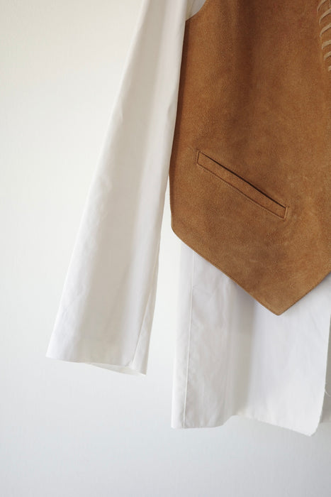 70s tailored suede vest