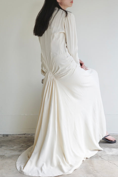 Pure ecru long dress