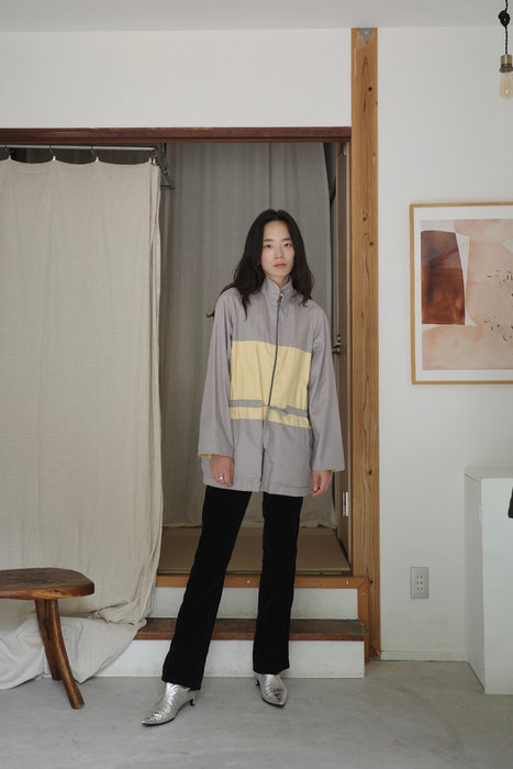 soft color block jacket