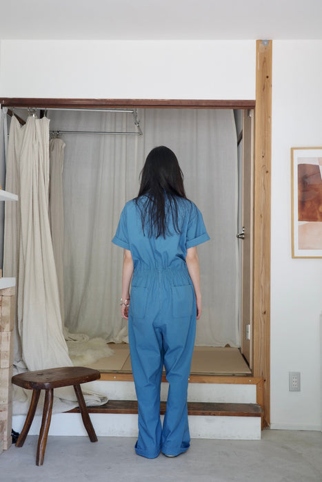 light blue work jumpsuit