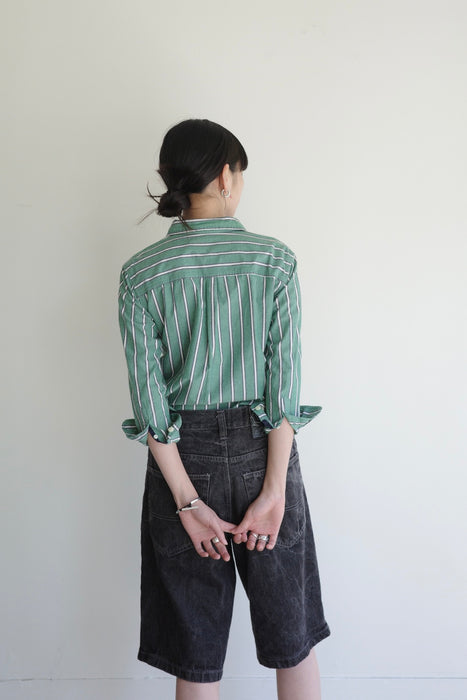 Green striped shirt