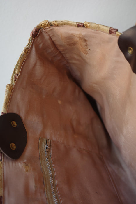 landscape-shaped raffia bag