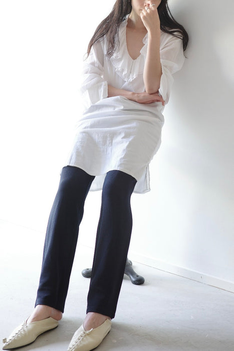 Weekend MaxMara white cotton ruffle collar tunic dress