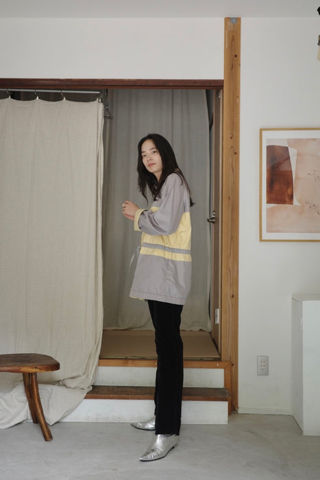 soft color block jacket