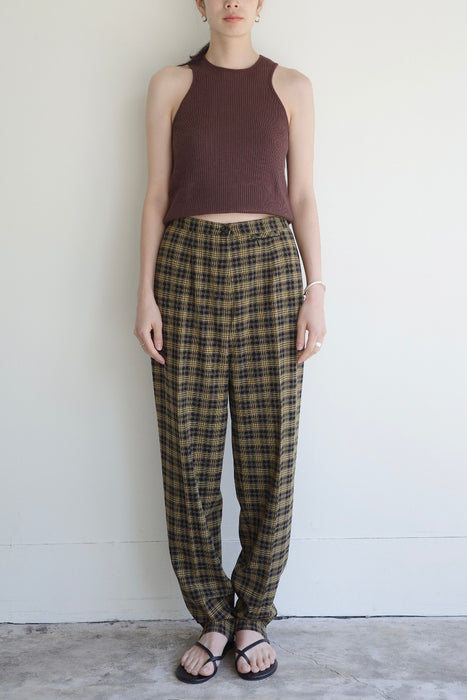 Summer plaid pants