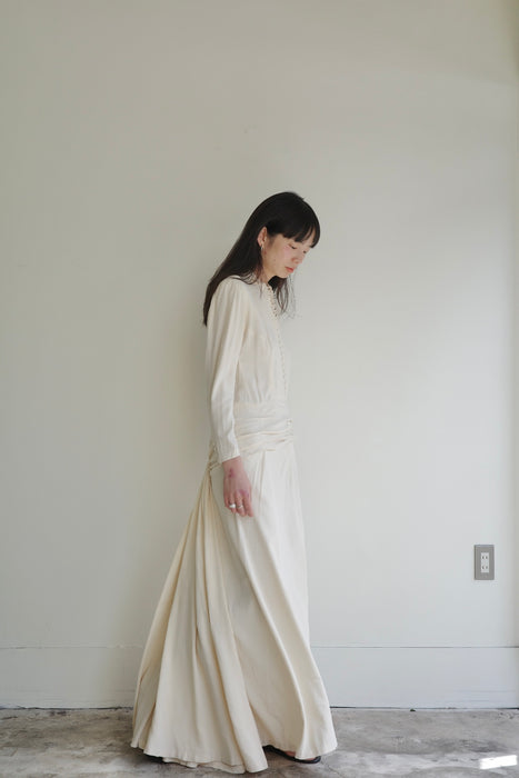 Pure ecru long dress