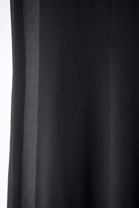 layered chiffon dress in black