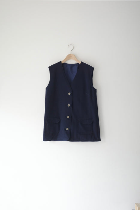 70-80s navy two-piece