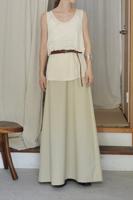 70s Wrap skirt in light sage