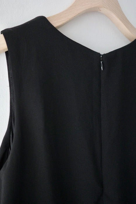 black tiered ruffle jumpsuit