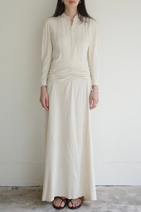 Pure ecru long dress