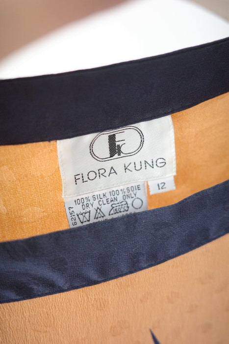 silk dress with graphic curve
