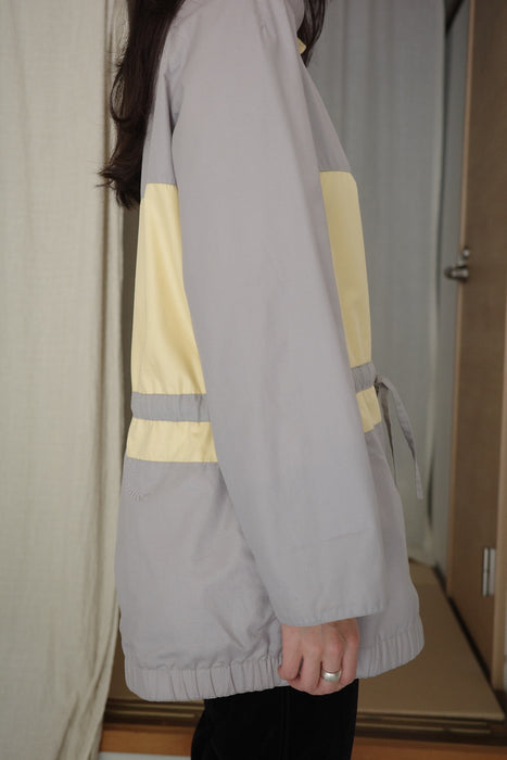 soft color block jacket