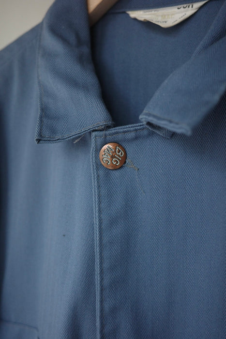 BIG MAC herringbone work jumpsuit in blue-gray