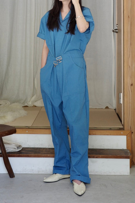 light blue work jumpsuit