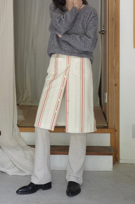 soft rib knit pants in ivory