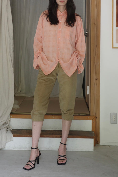 70s oversized shirt in muted coral