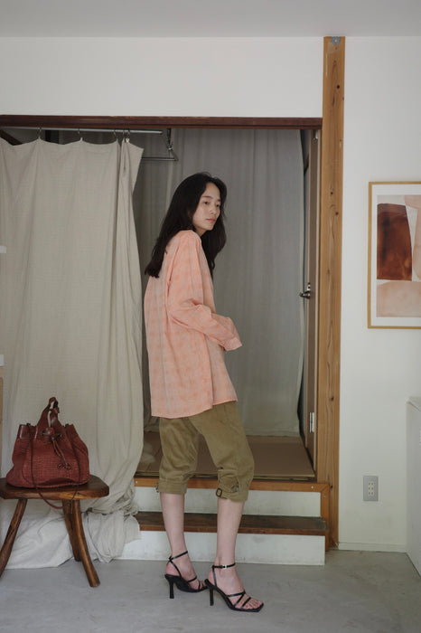 70s oversized shirt in muted coral