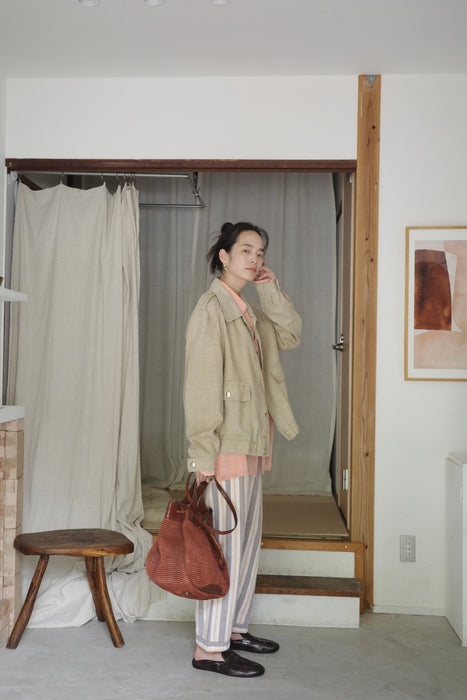 70s work blazer in sand beige