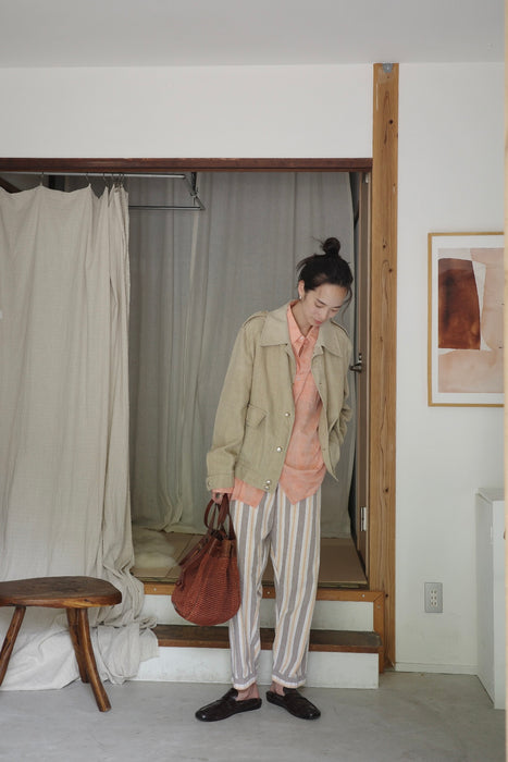 70s work blazer in sand beige