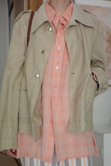 70s work blazer in sand beige