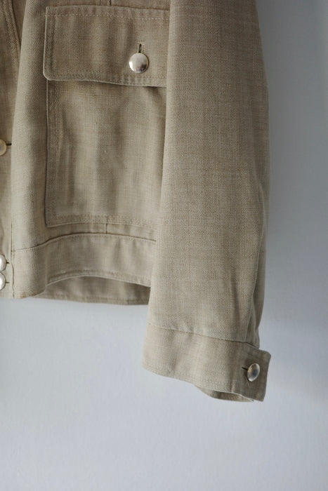 70s work blazer in sand beige