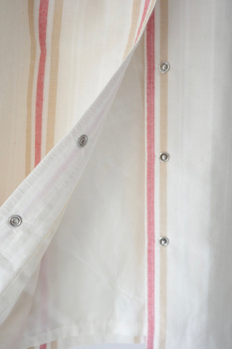 striped front button skirt